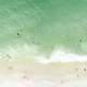 Aerial photo of a beach in the Hamptons, New York